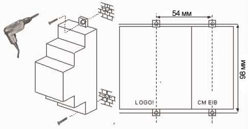 Монтаж LOGO! EIB/KNX